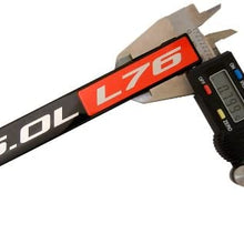 VMS RACING COMBO RED L76 6.0L OIL CAP in Billet Aluminum + (pack of 2) RED BLACK 6.0L Liter L76 Real Aluminum Engine Hood Emblem Badge Nameplate Crate Compatible with Pontiac G8 V8 Holden HSV