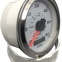 KUS Waterproof GPS Speedometer Speed Gauge 0-60Knots for Boat Yachts 85mm 12V/24V