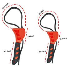 Rubber Pipe Straps Wrench Sets-2PCS Adjustable Oil Fuel Strap Wrench Tools Filter Strap Cutter Tool Plumbing Bathroom Shower Head Craftsman Monkey Wrench