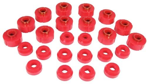 Prothane 1-106 Red Body Mount Bushing Kit - 24 Piece