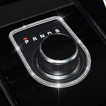 MAXDOOL Crystal Rhinestone Car Bling Accessories Gear Shift Knob Cover Decoration Trim Sticker for Jaguar XF XE XJ F-Pace (Silver)