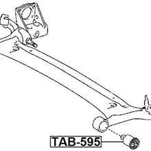 Rear Crossmember Bushing Febest TAB-595 Oem 48725-02350