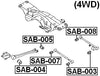20251Aa010 - Arm Bushing (For Track Control Arm) For Subaru - Febest