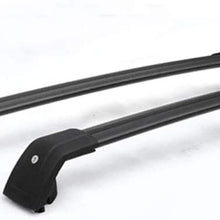 YiXi-Partswell 2Pcs Lockable Roof Rack Cross Bars Crossbar Baggage Luggage Rack Aluminum Fit for BMW X5 G05 2019-2021 - Black
