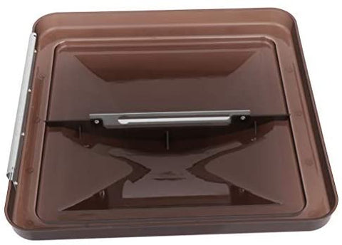 OCPTY Replacement Smoked Universal RV Roof Vent Cover 14 x 14 Trailer Camper VL200-S Vent Lid Fresh Air Rain Ventilation