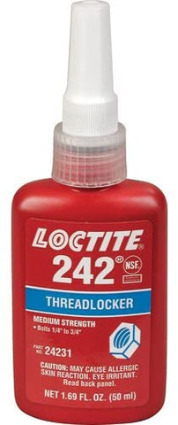 Loctite 24231 Threadlocker 242 Removable - 50 Ml Bottle 2 PACK