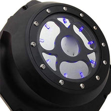 HTTMT MT313-001A- Blue LED Chrome See through Engine Clutch Cover Compatible with Suzuki GSXR1300 Hayabusa 1999-2013 / Suzuki B-king 2008-2009