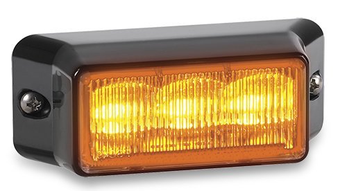 Federal Signal IPX300-2 IMPAXX LED Exterior/Perimeter Light, Class 2, Surface Mount, Clear Lens with Amber LEDs