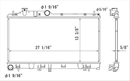 OE Replacement Subaru Impreza Radiator (Partslink Number SU3010655)
