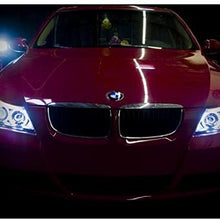 Spyder 5029652 BMW E90 3-Series 06-08 4DR Projector Headlights - CCFL Halo -Replaceable Eyebrow Bulb - Black- High H1 (Included) - Low H7 (Included)