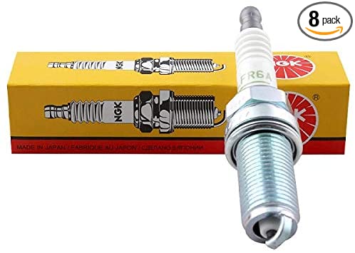 NGK Spark Plug LFR6A 6668 (Pack of 8) Watercraft FX FZR FZS VX VXR VXS Reach 26.5mm Hex Size 16mm Gap 0.9mm Resistor Value 5K Ohm
