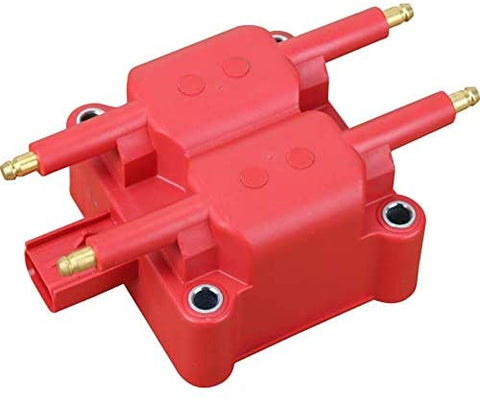 Dragon Fire High Performance Ignition Coil Pack Compatible Replacement For 1995-2010 Dodge Ram Jeep Mini Cooper Mitsubishi Dodge Plymouth Chrysler 3 FLAT PINS Oem Fit C189-DF