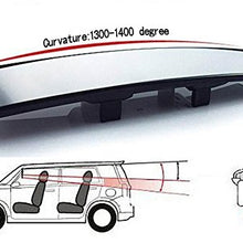 ICBEAMER 11.8" 300mm Easy Clip on Wide Angle Panoramic Blind Spot Fit Auto Interior Rearview Mirror Convex Clear Surface