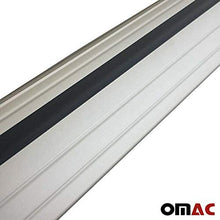 OMAC Silver Aluminum Roof Top Wing Bar Cross Bars Cargo Rack - Luggage, Ski, Kayak Carrier | 165 LBS / 75 KG Load Capacity - Set 2 Pcs | Fits Audi Q7 (4L) 2007-2015