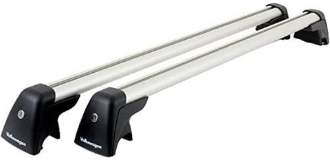 Volkswagen 5G9071151A Roof Rack Bars Set with T-Slot for Golf 7 in Silver