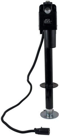 Quick Products JQ-3500B-7P Power A-Frame Electric Tongue Jack with 7-Way Plug - 3,650 lbs. Lift Capacity, Black