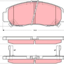 TRW TPC1276 Premium Ceramic Front Disc Brake Pad Set