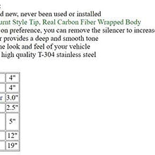 S SIZVER Weld-On Muffler Series 4" Burnt Tip Carbon Fiber Body 3" Inlet+Silencer