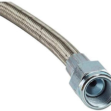 12 Inch Braided S.S. Brake Line - Straight AN3-2 Pack
