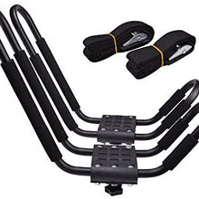 TMS J-Bar Rack HD Kayak Carrier Canoe Boat Surf Ski Roof Top Mounted on Car SUV Crossbar