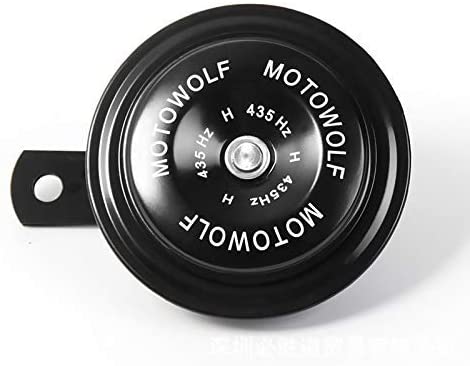 POHU Motorcycle Motocross Universal Electric Horns kit 12V 1.5A 110db Waterproof Round Loud Horn Speakers Motobike Horn motos Trumpet Motorbike Parts (Size : Orange)