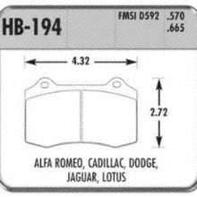 Hawk Performance HB194F.665 HPS Performance Ceramic Brake Pad