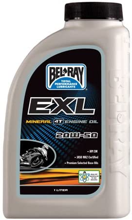 BEL-RAY EXL MINERAL 4T ENGINE OIL 20W-50 (1L), Manufacturer: BEL-RAY, Manufacturer Part Number: 99100-B1LW-AD, Stock Photo - Actual parts may vary.