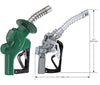 Husky 173310N-03 New VIII Heavy Duty Diesel Nozzle with Three Notch Hold Open Clip, Full Grip Guard and Green Hand Guard