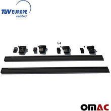 OMAC Roof Racks Cross Bars Carrier Cargo Racks Rail Aluminium Black Set 2 Pcs for BMW 5 Series (E39) 1996-2003