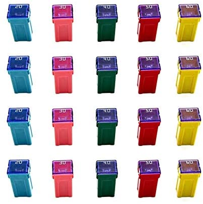 20 Pc Automotive TALL/STANDARD PROFILE JCASE Box Shaped Fuse Kit for pickup Trucks, Cars and SUVs