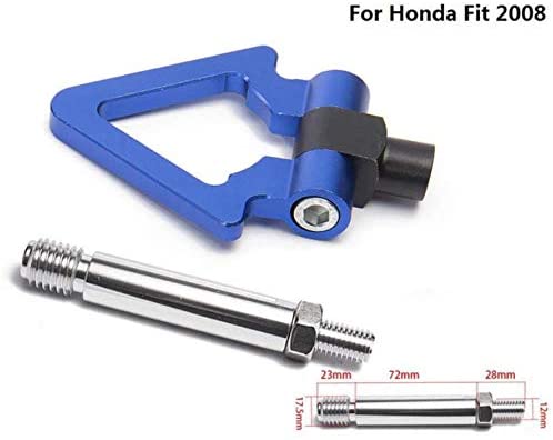 EPMAN Japan Model Car Auto Trailer Tow Hook Ring Eye Towing Front Rear Aluminum for Honda FIT 08 TK-RTHLPH004 (Red1)