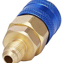 JVSISM Oil/Dye Injector 30Ml 1 Oz with Low Side Quick Coupler 1/4 SAE R134A Manual Oiler A/C Oil Injector,Automotive Air Conditioning Coolant Filling Tube Injection Tool
