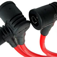 VMS RACING 92-95 RED SPARK PLUG WIRES Set Compatible with HONDA Civic Dx Lx Cx Ex Si 1.5L & 1.6L SOHC Engines D15 and D16 1992-1995