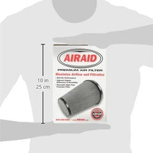 Airaid 701-493 Universal Clamp-On Air Filter: Round Tapered; 3 in (76 mm) Flange ID; 6 in (152 mm) Height; 6 in (152 mm) Base; 4.625 in (117 mm) Top