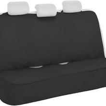 AllProtect Waterproof Neoprene Rear Bench Seat Cover for Car SUV Truck - Quick Install - Heavy Duty Universal Fit - for Work, Utility, Kids, Pets & Vehicle Protection (Solid Gray)