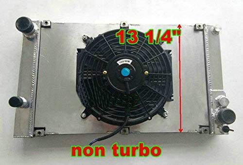 Aluminum Radiator +Shroud+Fans For Porsche 944 2.5L /2.7L MT Non-Turbo 1983-1988