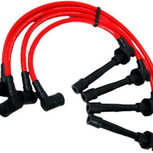 VMS RACING 92-95 RED SPARK PLUG WIRES Set Compatible with HONDA Civic Dx Lx Cx Ex Si 1.5L & 1.6L SOHC Engines D15 and D16 1992-1995