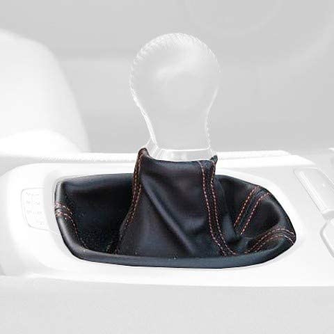 RedlineGoods Shift Boot for 2010-12 Chevrolet Camaro. Black with Silver Thread