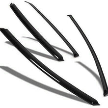 Black Tinted Side Window Vent Visor Deflectors Rain Guards for Toyota Rav4 2019 2020 - 4 Piece set