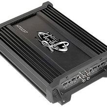 Lanzar Amplifier Car Audio, 2,000 Watt, 2 Channel, 2 Ohm, Bridgeable 4 Ohm, MOSFET, RCA Input, Bass Boost, Mobile Audio, Amplifier for Car Speakers, Car Electronics, Crossover Network (HTG257)