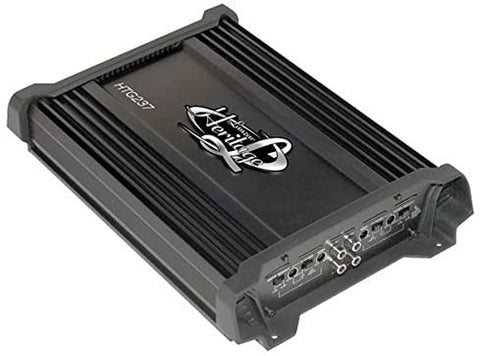 Lanzar Amplifier Car Audio, 2,000 Watt, 2 Channel, 2 Ohm, Bridgeable 4 Ohm, MOSFET, RCA Input, Bass Boost, Mobile Audio, Amplifier for Car Speakers, Car Electronics, Crossover Network (HTG257)