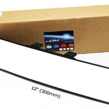 iJDMTOY Universal Fit JDM 300mm 12-Inch Wide Flat Clip On Rear View Mirror For Car SUV Van Truck, etc