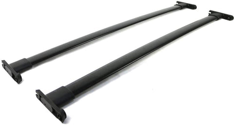 IKON MOTORSPORTS Cross Bars Compatible With 2011-2015 Ford Explorer, Aluminum Black Roof Top Bar Luggage Carrier