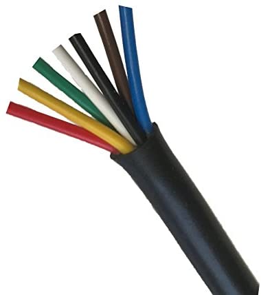 Heavy Duty 14 Gauge 7 Way Conductor Wire RV Trailer Cable Cord, 30'(East Penn)