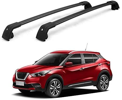 Chebay 1 Pair Fits for SUV Car Kicks 2018 2019 2020 2021 Universal Crossbar Cross Bar Top Mounted Roof Rail Roof Rack Rail Rack Luggage Baggage Carrier Adjustable Lockable Black