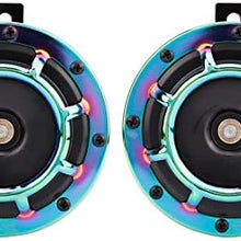 ZILMAKO 12V Universal Automobile Motorcycle Modified Multicolour Horn Speakers Klaxon Loudspeaker Claxon Motorcycle Accessories Metal