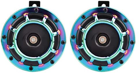 ZILMAKO 12V Universal Automobile Motorcycle Modified Multicolour Horn Speakers Klaxon Loudspeaker Claxon Motorcycle Accessories Metal