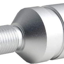 DEWHEL Custom Aluminum Universal Shift knob Shifter Adapter for Non Threaded Shifters BMW Mini M10X1.5 (Silver)