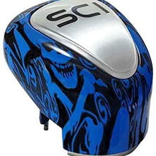 Shift Knob Cover Blue Skulls On Black Background for 13/15/18 Speed