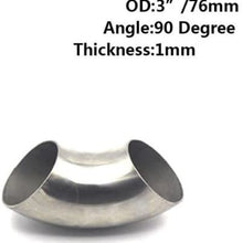 Car 3" inch/76mm 90 Degree Stainless Steel Bend Elbow Pipe Piping Tubing Newest
